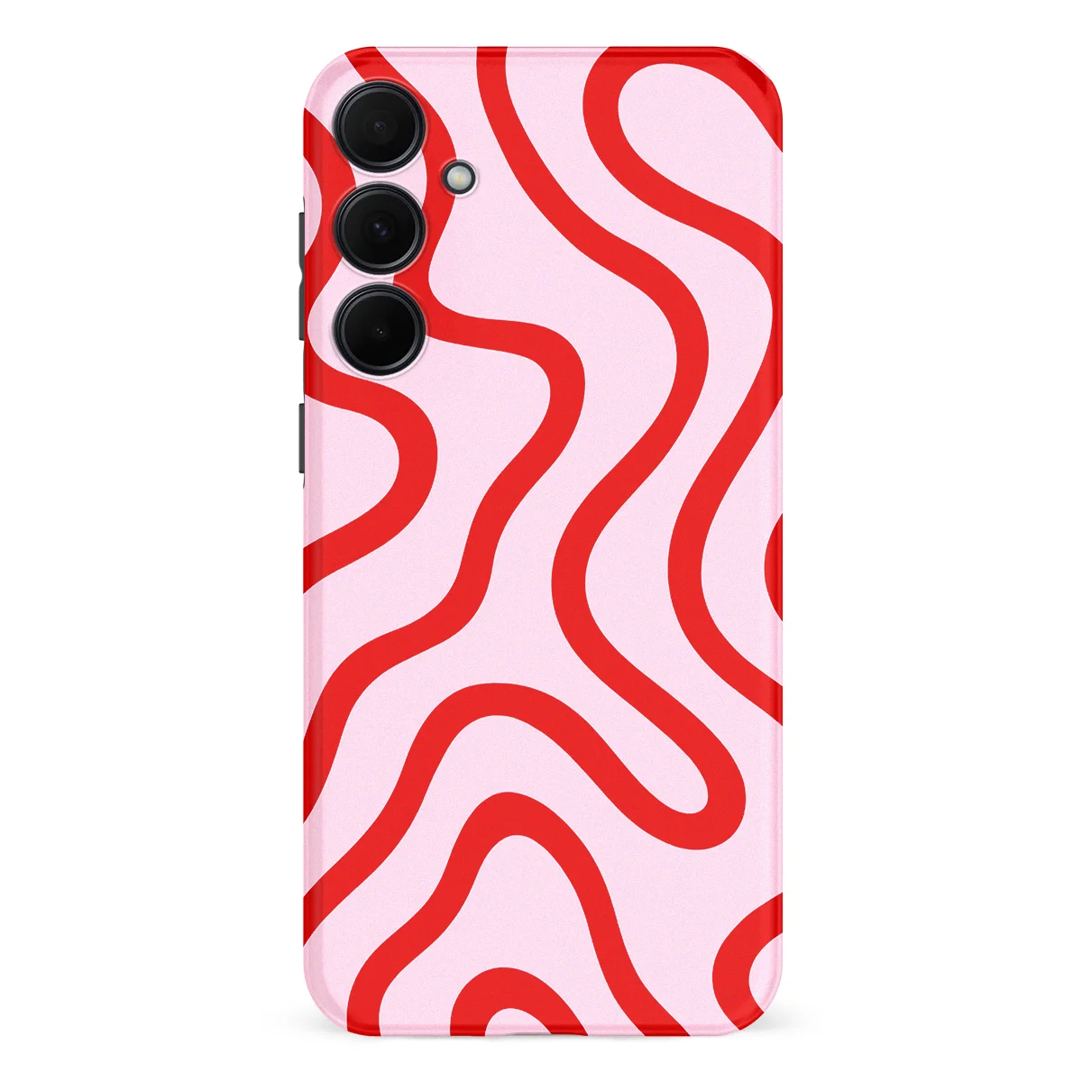 Curvy Lines - Lolly Loop - Pink/Red case for Galaxy A35 - Image 1