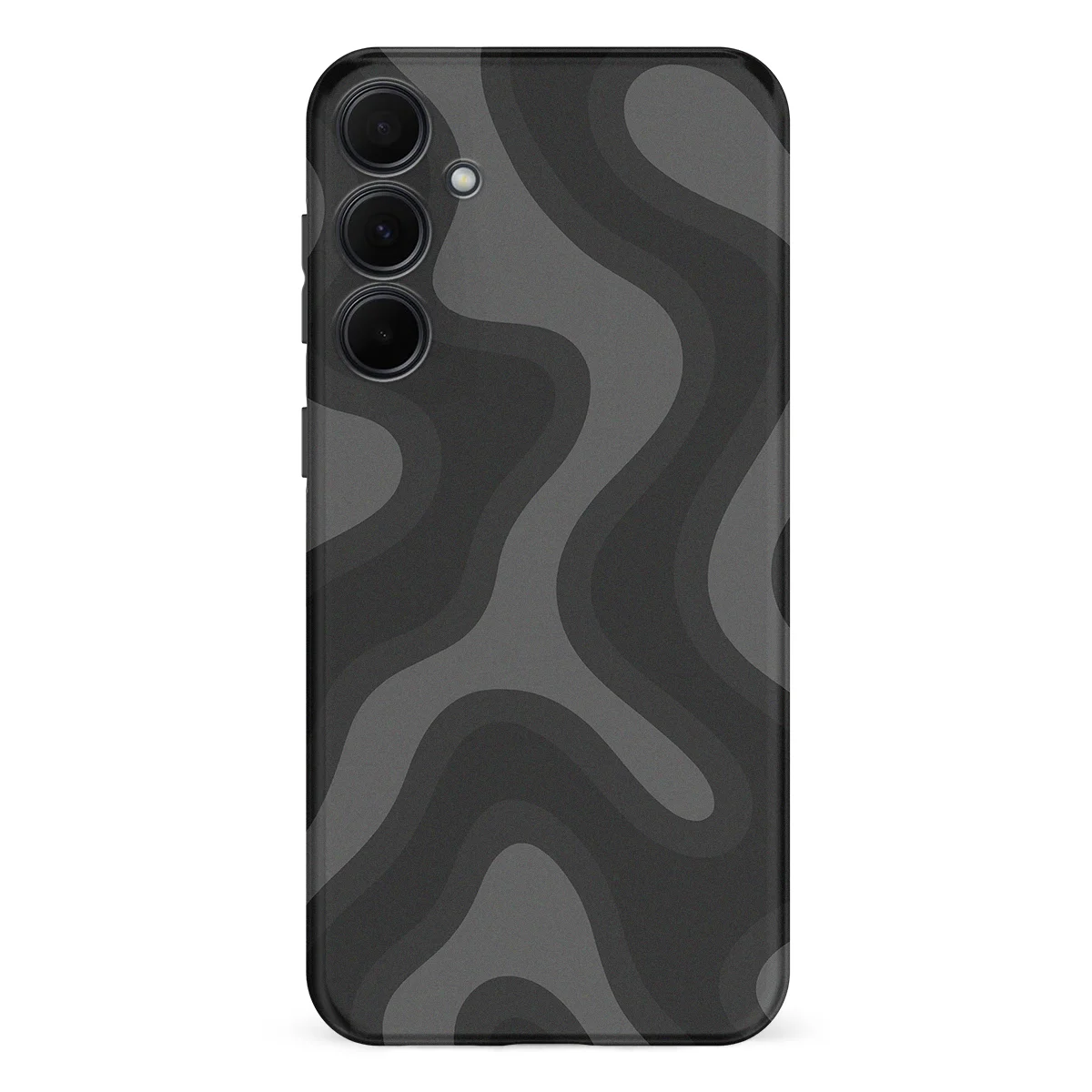 Curvy Lines - Onyx Flow - Black/Grey case for Galaxy A35 - Image 1