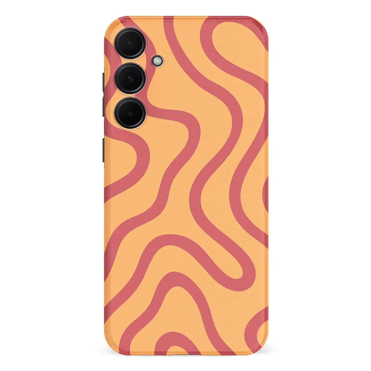 Curvy Lines - Terracotta Twist - Orange/Red for Galaxy A35