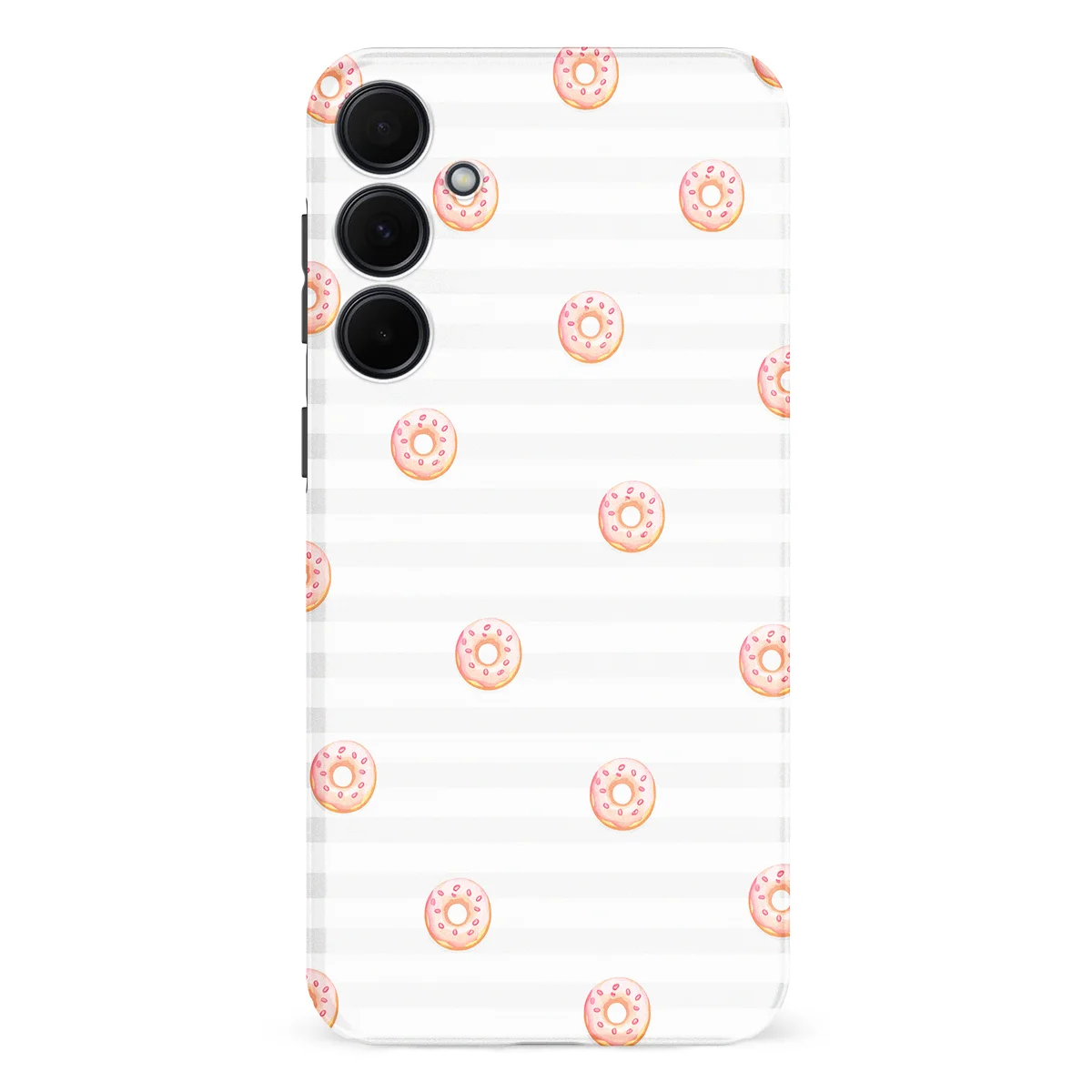 Happy Stripes - Donut Daydream - Pink/Gey/Multicolor case for Galaxy A35 - Image 1