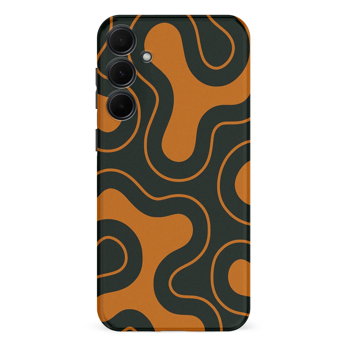 Motion Flow - Organic Circuit - Orange/Black case for Galaxy A35 - Image 1