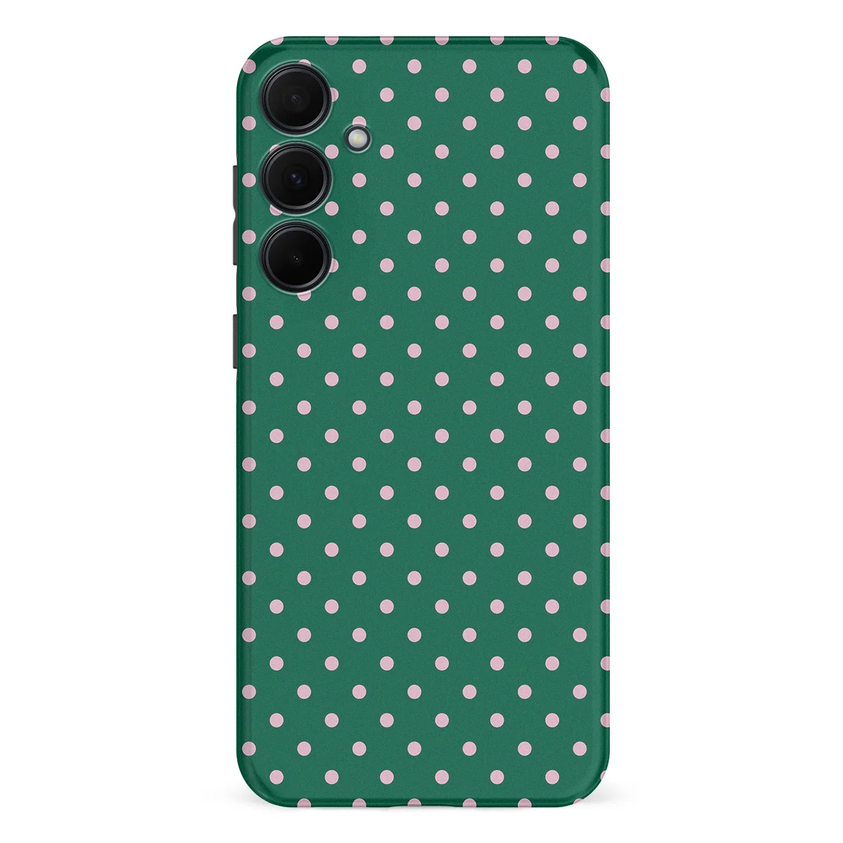 Polka Dots - Forest Blush - Green/Pink case for Galaxy A35 - Image 1