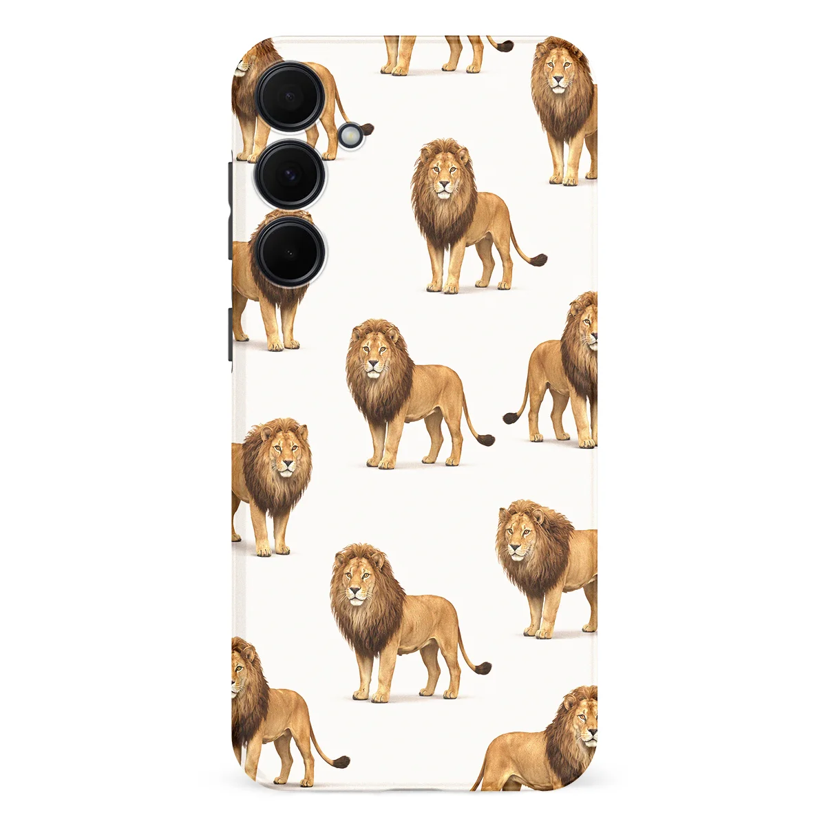 Safari - Leeuw - White/Yellow case for Galaxy A35 - Image 1
