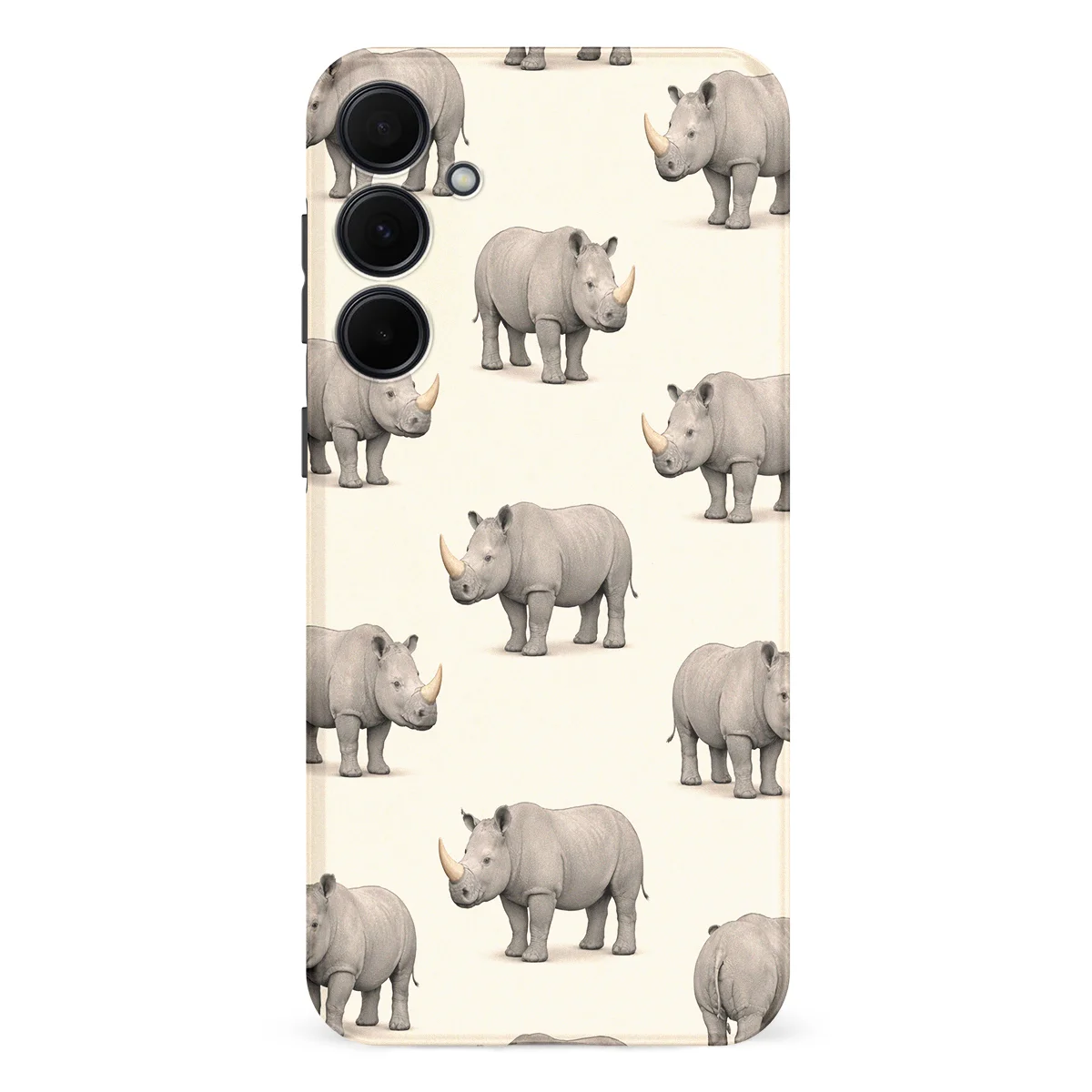 Safari - Neushoorn - White/Grey case for Galaxy A35 - Image 1
