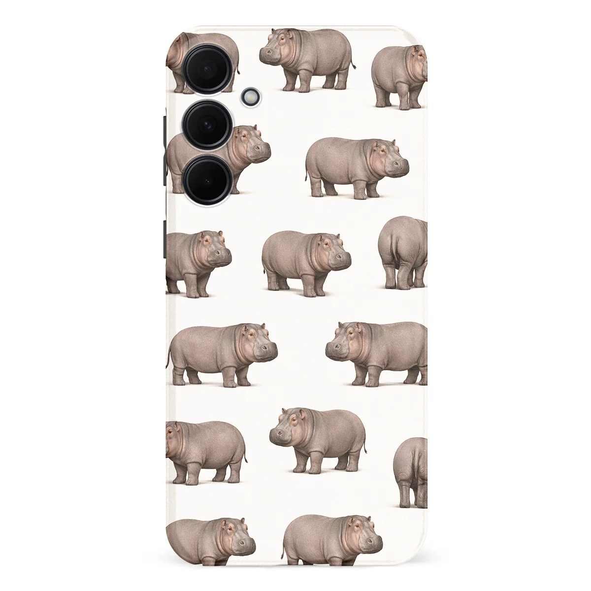 Safari - Nijlpaard - White/Grey case for Galaxy A35 - Image 1