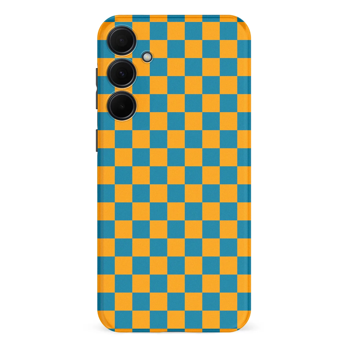 Tiny Squares - Petrol Pop - Orange/Blue/Multicolor case for Galaxy A35 - Image 1