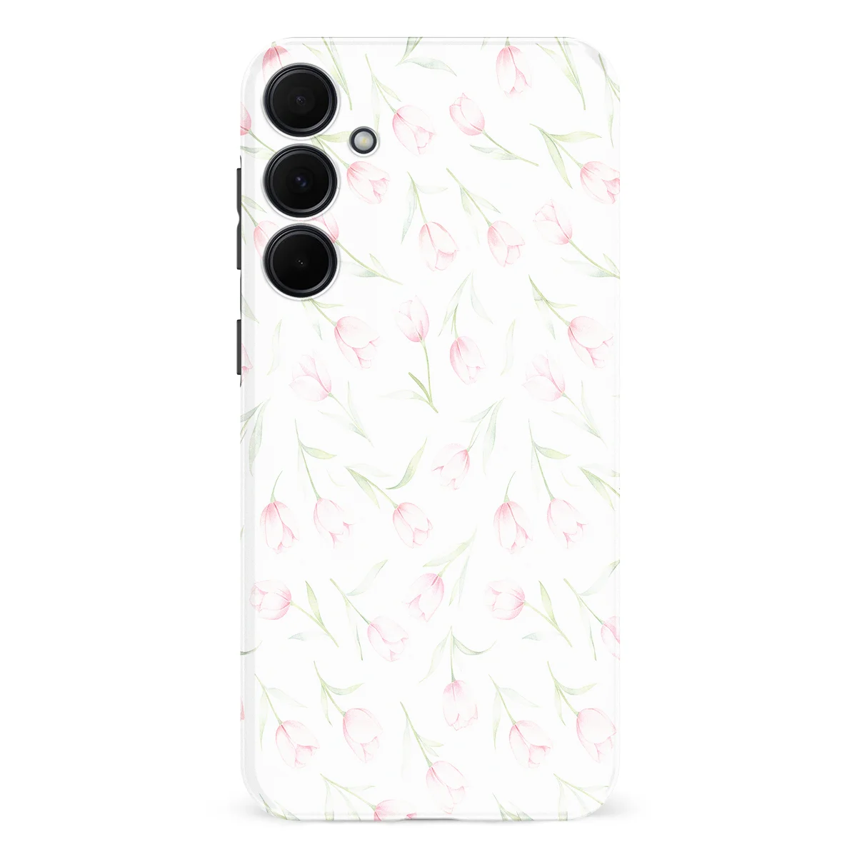 Watercolor Flowers - Soft Tulips - Pink/Green/Multicolor case for Galaxy A35 - Image 1