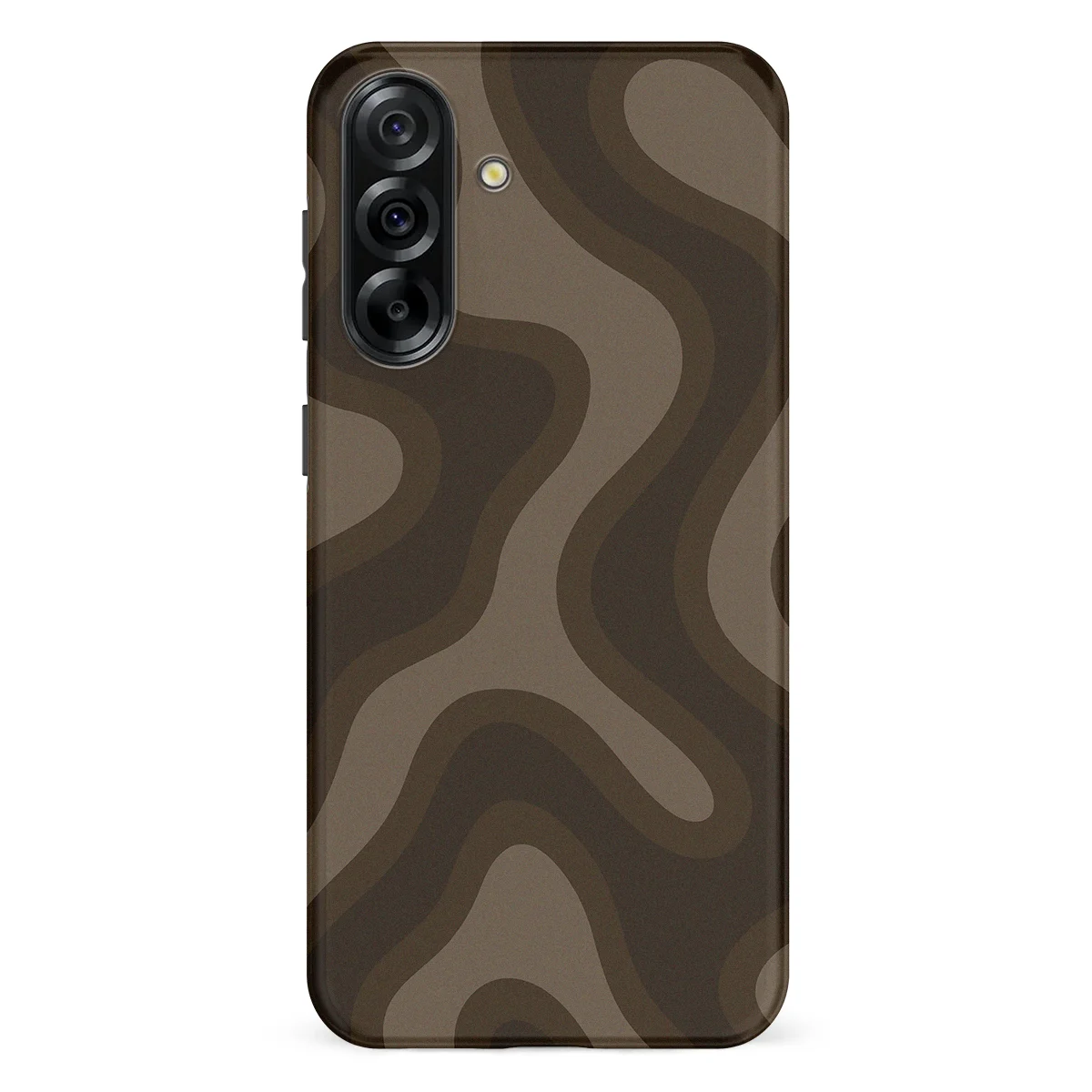 Curvy Lines - Espresso Wave - Brown case for Galaxy A36 - Image 1
