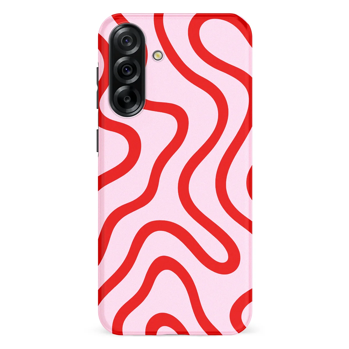 Curvy Lines - Lolly Loop - Pink/Red case for Galaxy A36 - Image 1