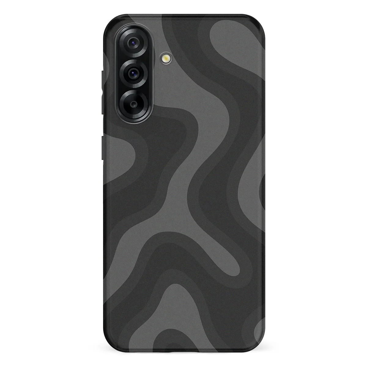 Curvy Lines - Onyx Flow - Black/Grey case for Galaxy A36 - Image 1