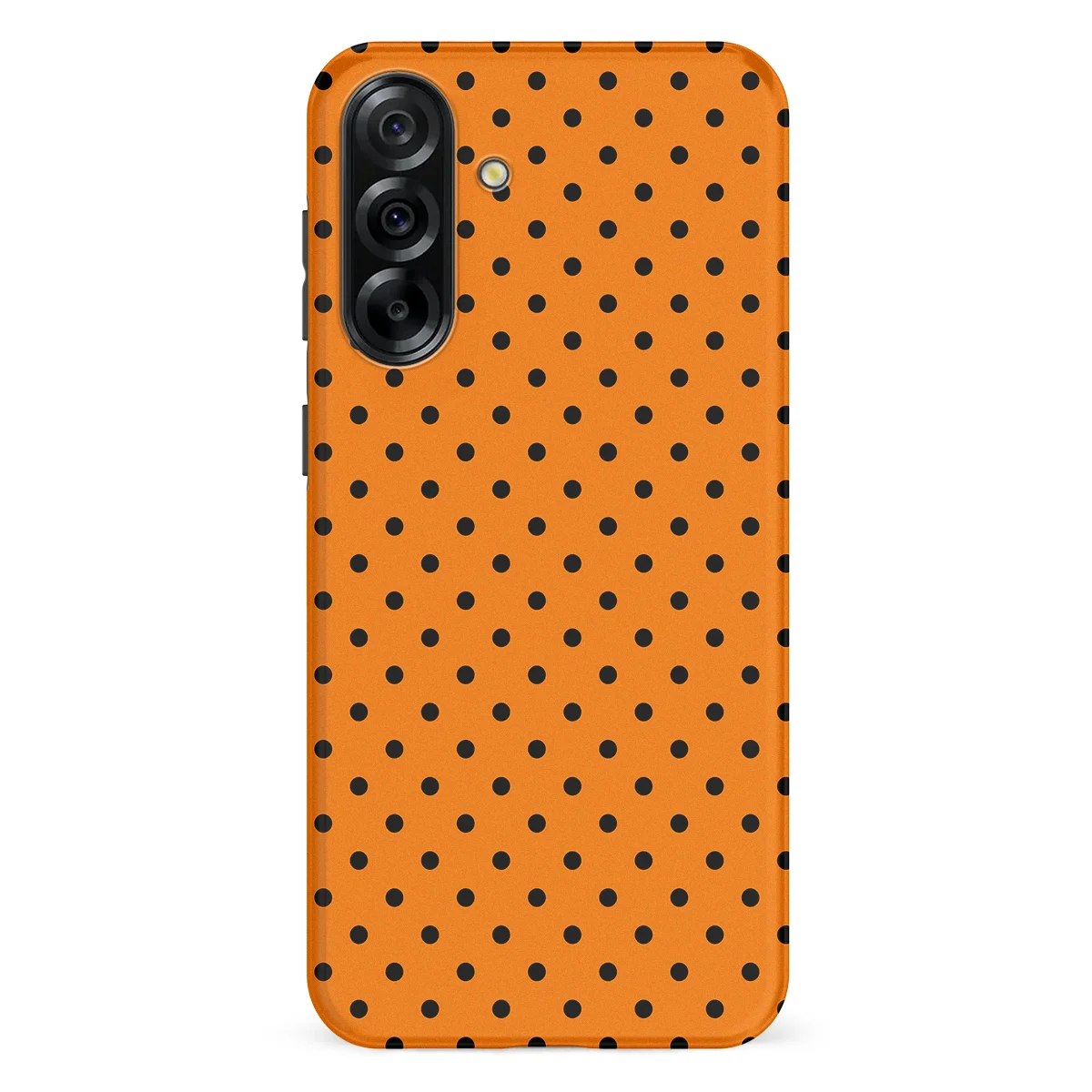Polka Dots - Pumpkin Dots - Orange/Black case for Galaxy A36 - Image 1