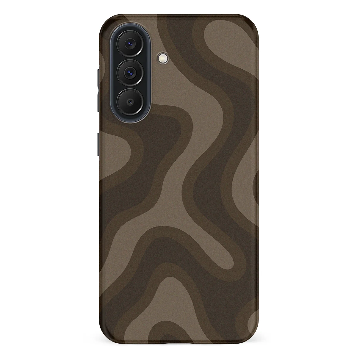 Curvy Lines - Espresso Wave - Brown case for Galaxy A37 - Image 1