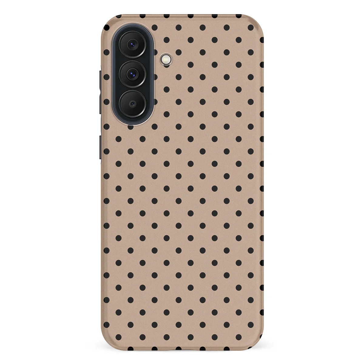 Polka Dots - Cocoa Noir - Brown/Black case for Galaxy A37 - Image 1