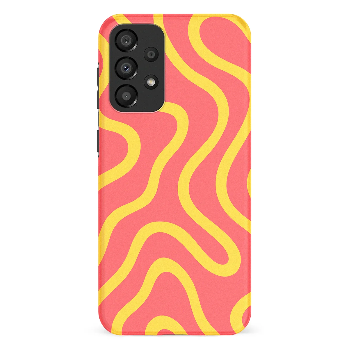 Curvy Lines - Sunburst Drift - Pink/Yellow case for Galaxy A53 - Image 1