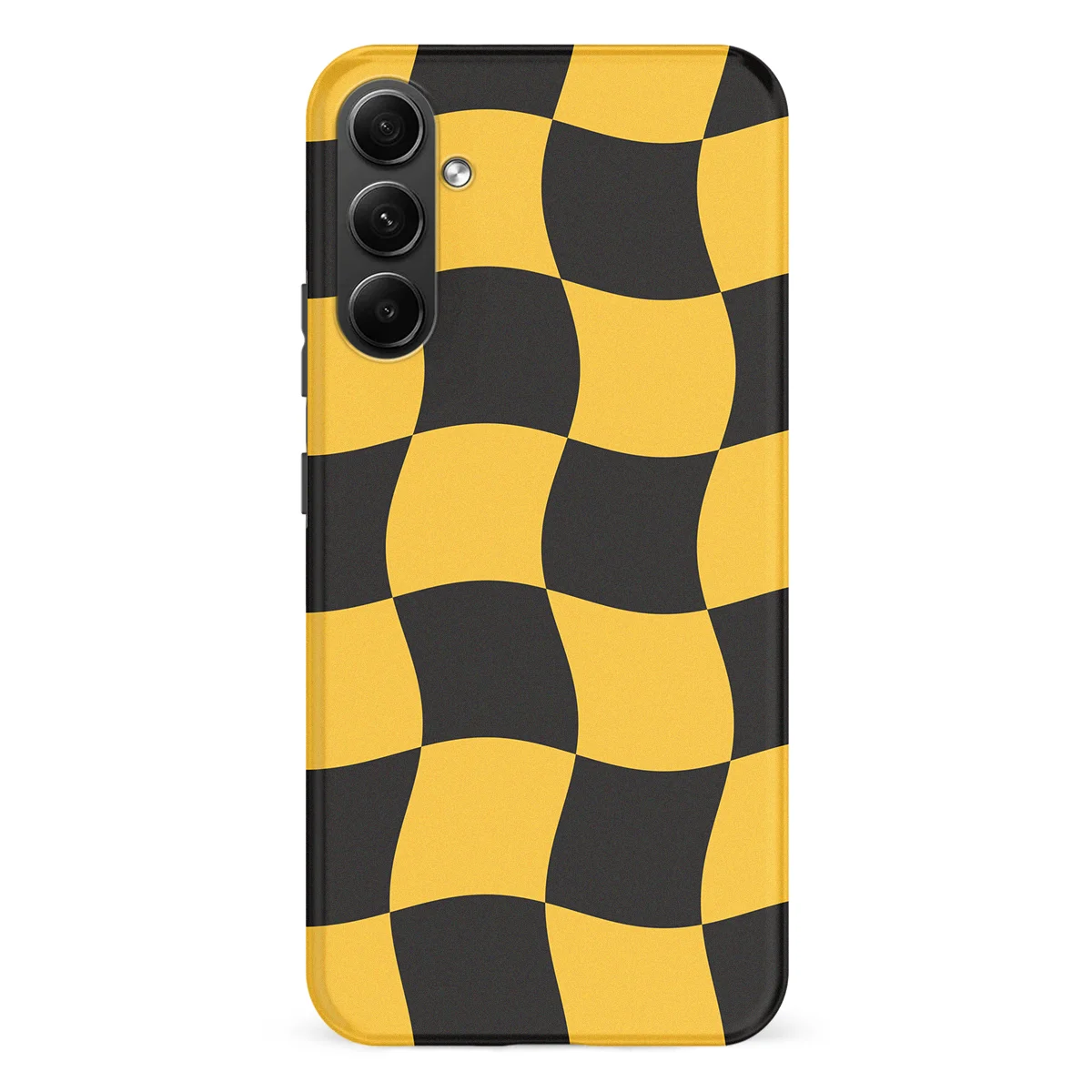 Checkered Warp - Yellow Rush - Yellow/Black/Multicolor case for Galaxy A54 - Image 1
