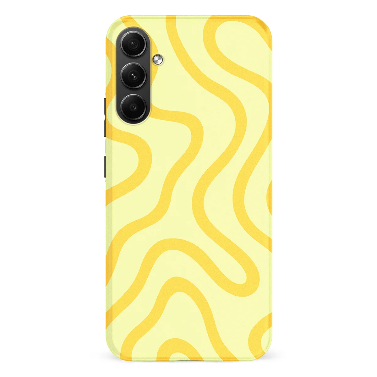 Curvy Lines - Lemon Loop - Yellow case for Galaxy A54 - Image 1