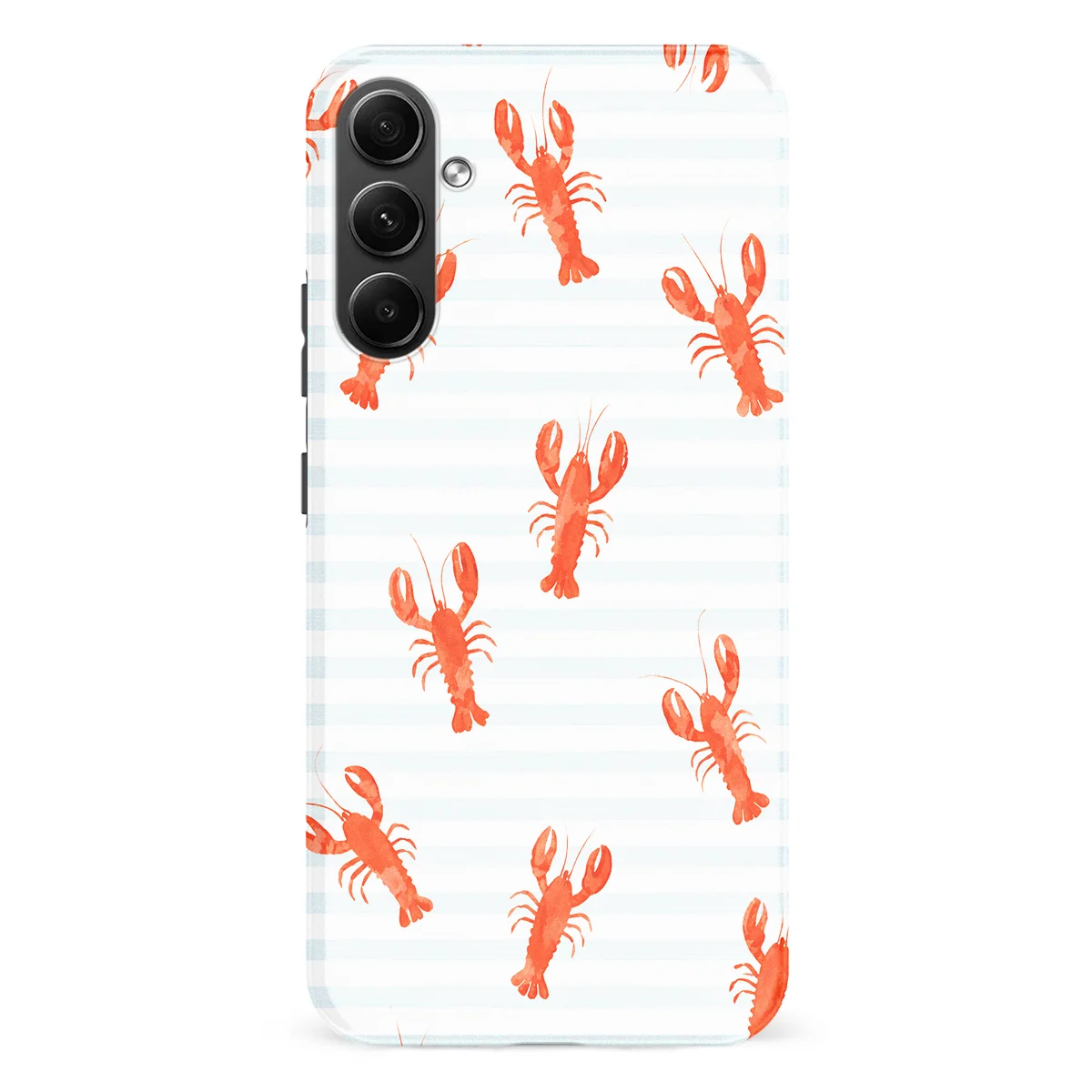 Happy Stripes - Lobster Lanes - Blue/Red/Multicolor case for Galaxy A54 - Image 1
