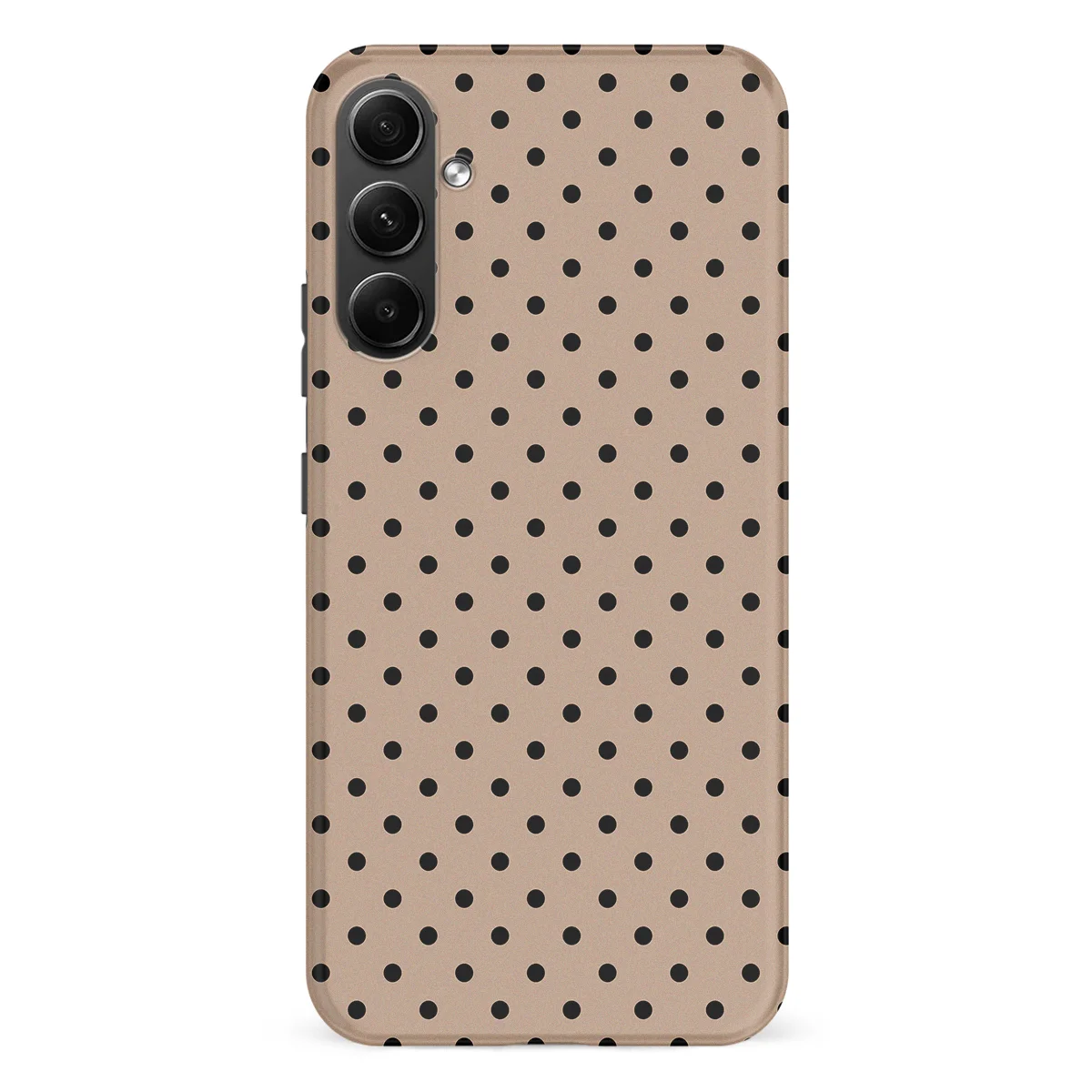 Polka Dots - Cocoa Noir - Brown/Black case for Galaxy A54 - Image 1