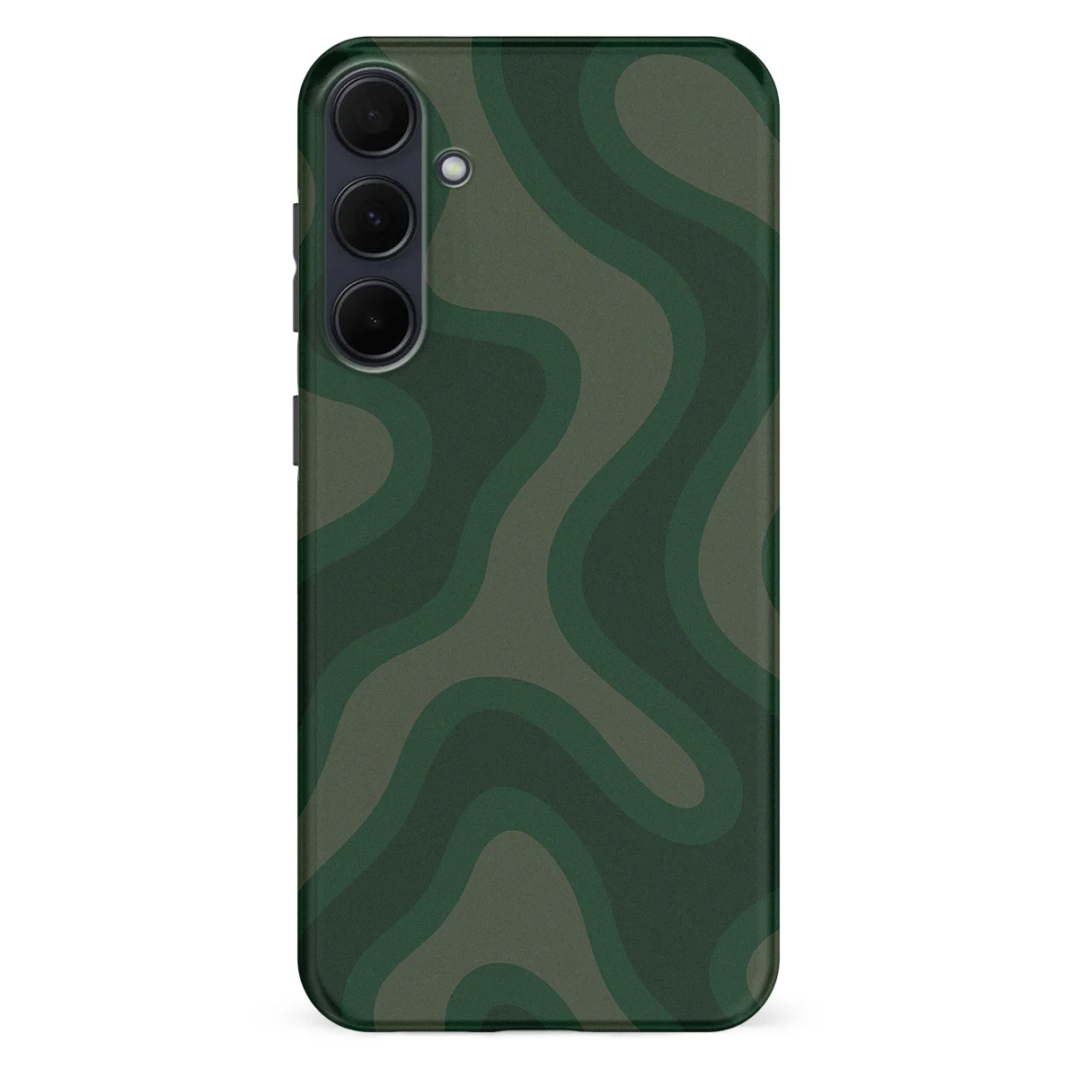 Curvy Lines - Evergreen Drift - Green case for Galaxy A55 - Image 1