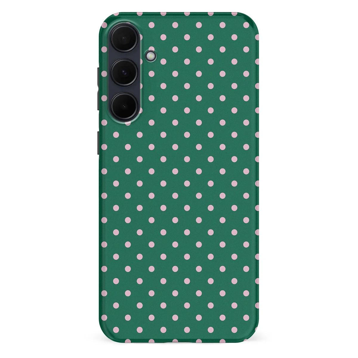 Polka Dots - Forest Blush - Green/Pink case for Galaxy A55 - Image 1