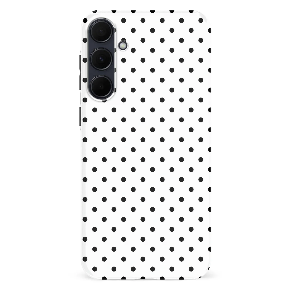 Polka Dots - Mono Dots - White/Black case for Galaxy A55 - Image 1