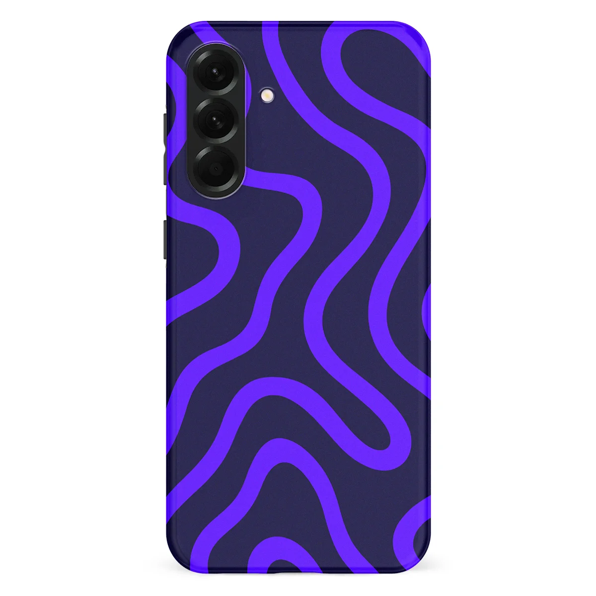 Curvy Lines - Electric Dusk - Black/Blue case for Galaxy A56 - Image 1