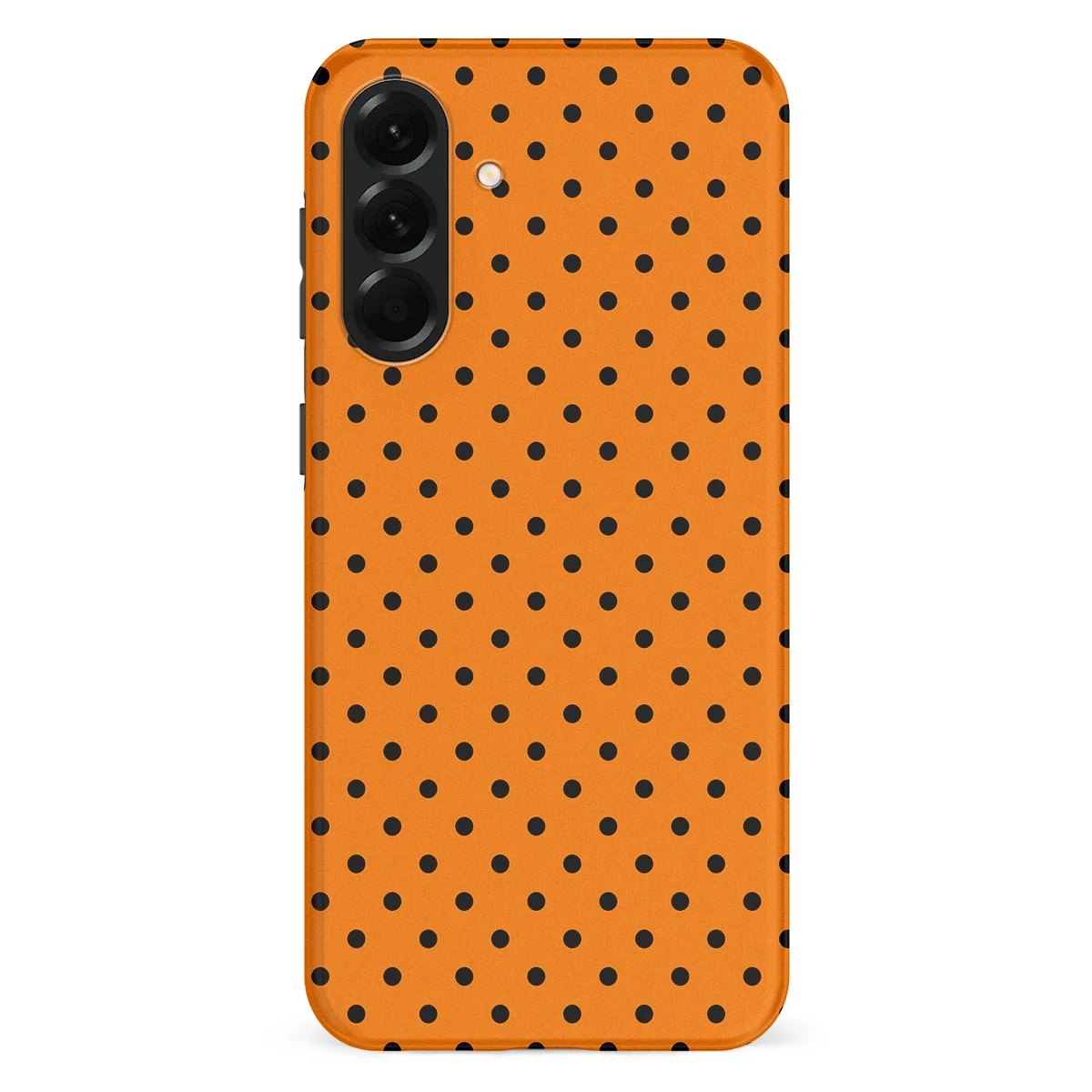 Polka Dots - Pumpkin Dots - Orange/Black case for Galaxy A56 - Image 1