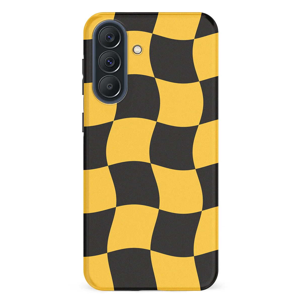 Checkered Warp - Yellow Rush - Yellow/Black/Multicolor case for Galaxy A57 - Image 1