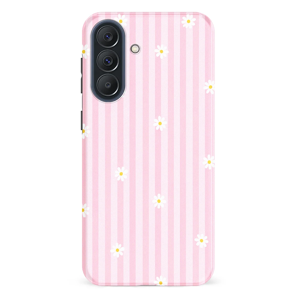 Happy Stripes - Daisy Blush - Pink case for Galaxy A57 - Image 1
