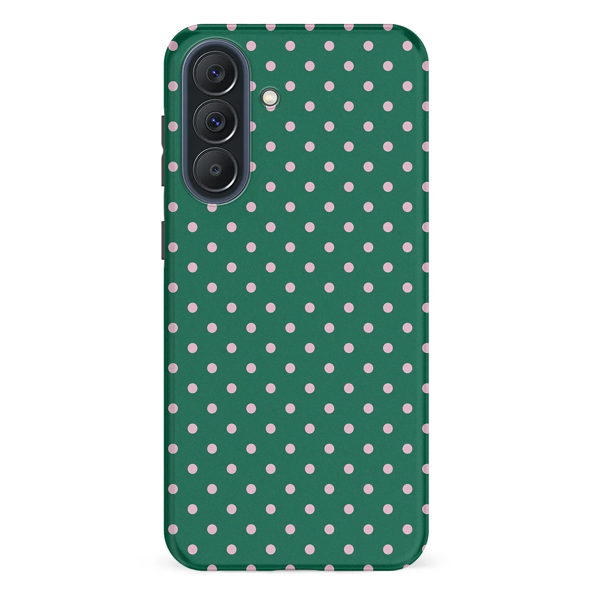 Polka Dots - Forest Blush - Green/Pink case for Galaxy A57 - Image 1