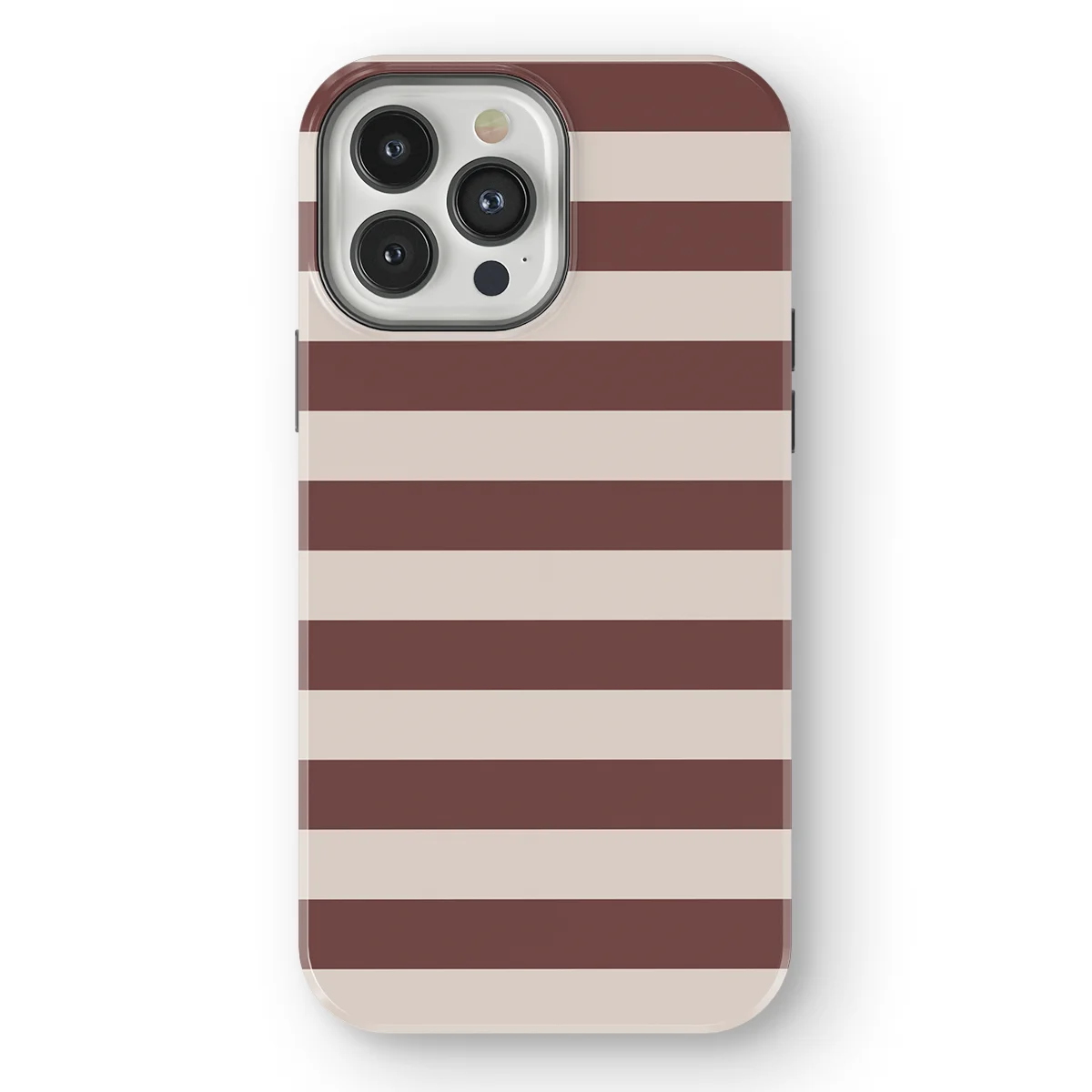 Studio Stripes - Mocha Mist - Brown/Grey/Multicolor case for iPhone 13 Pro Max - Image 1