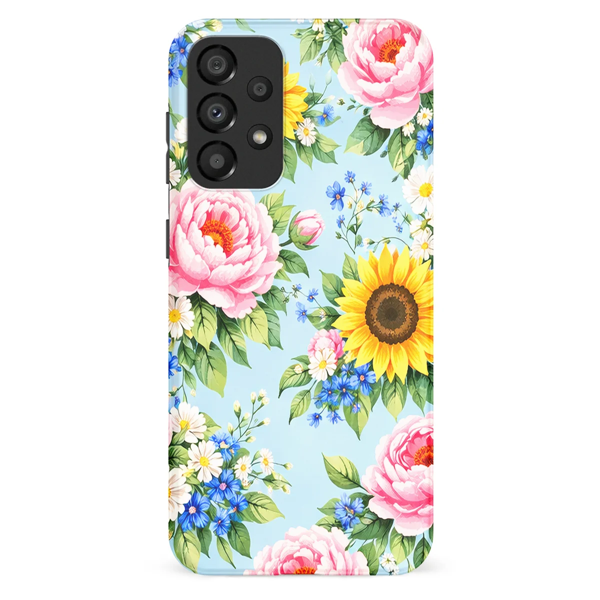 Bloom Collection - Peony Sunshine - Blue/Multicolor case for Galaxy A33 - Image 1