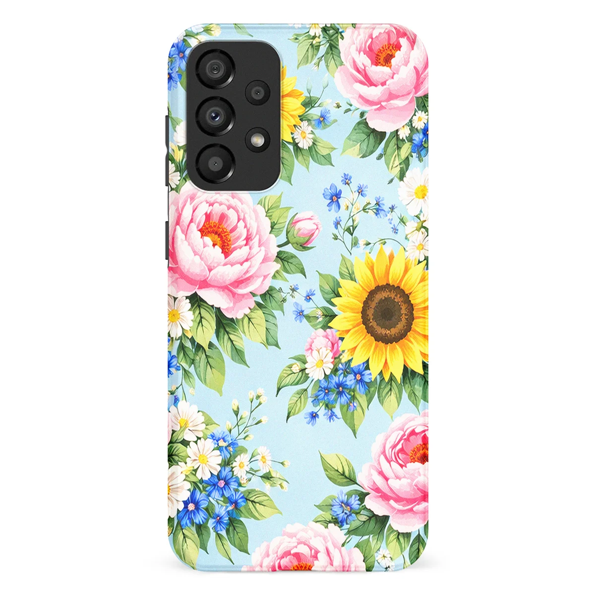 Bloom Collection - Peony Sunshine - Blue/Multicolor case for Galaxy A53 - Image 1