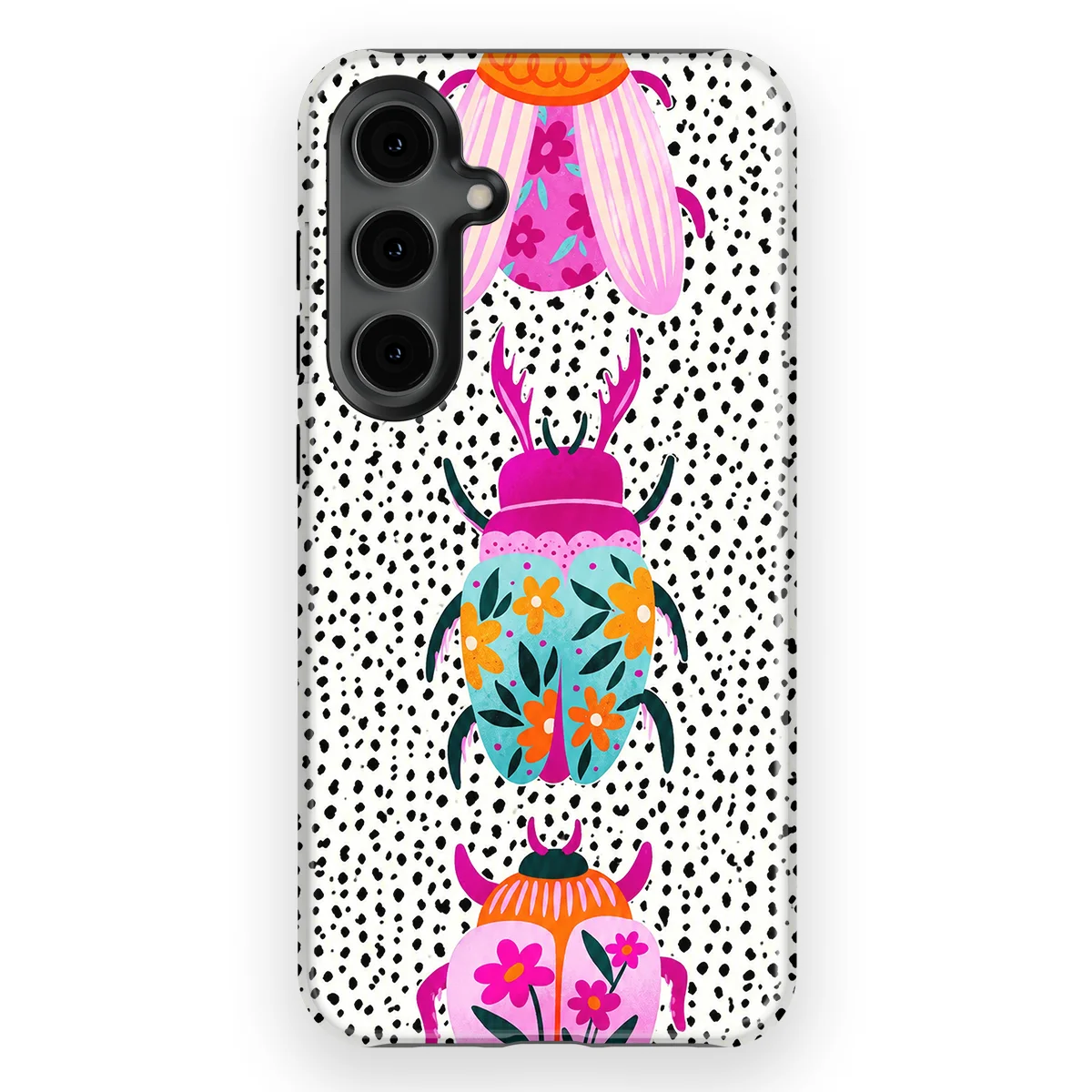 Bugs Life - Beetle Bloom - Black/White/Multicolor case for Galaxy S24 Plus - Image 1