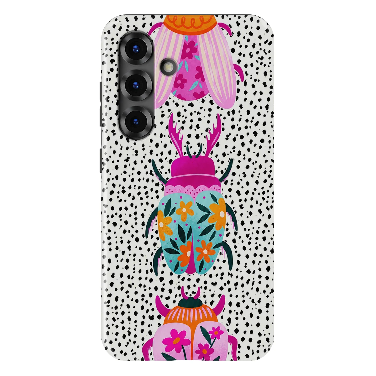 Bugs Life - Beetle Bloom - Black/White/Multicolor case for Galaxy S25 FE - Image 1