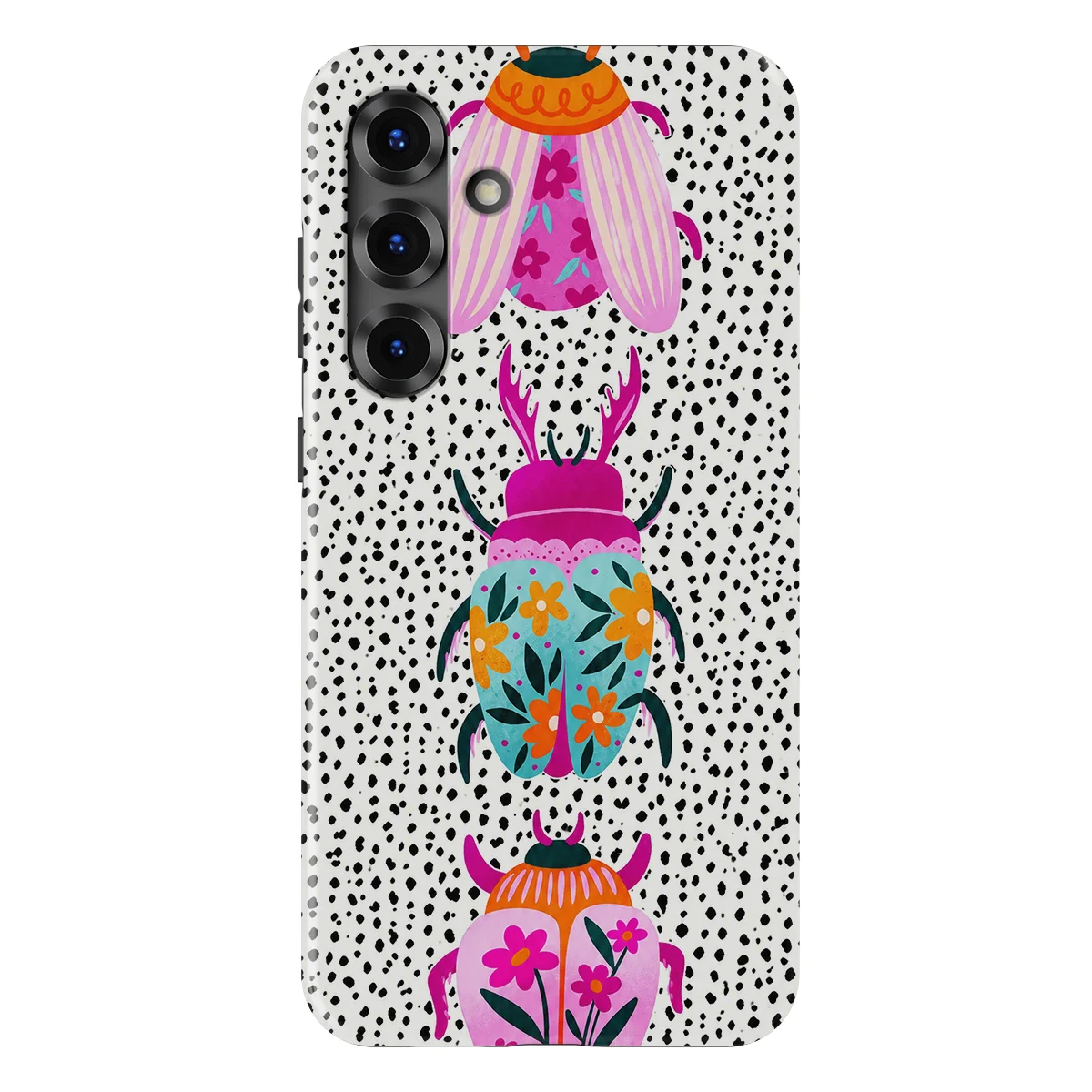 Bugs Life - Beetle Bloom - Black/White/Multicolor case for Galaxy S25 Plus - Image 1