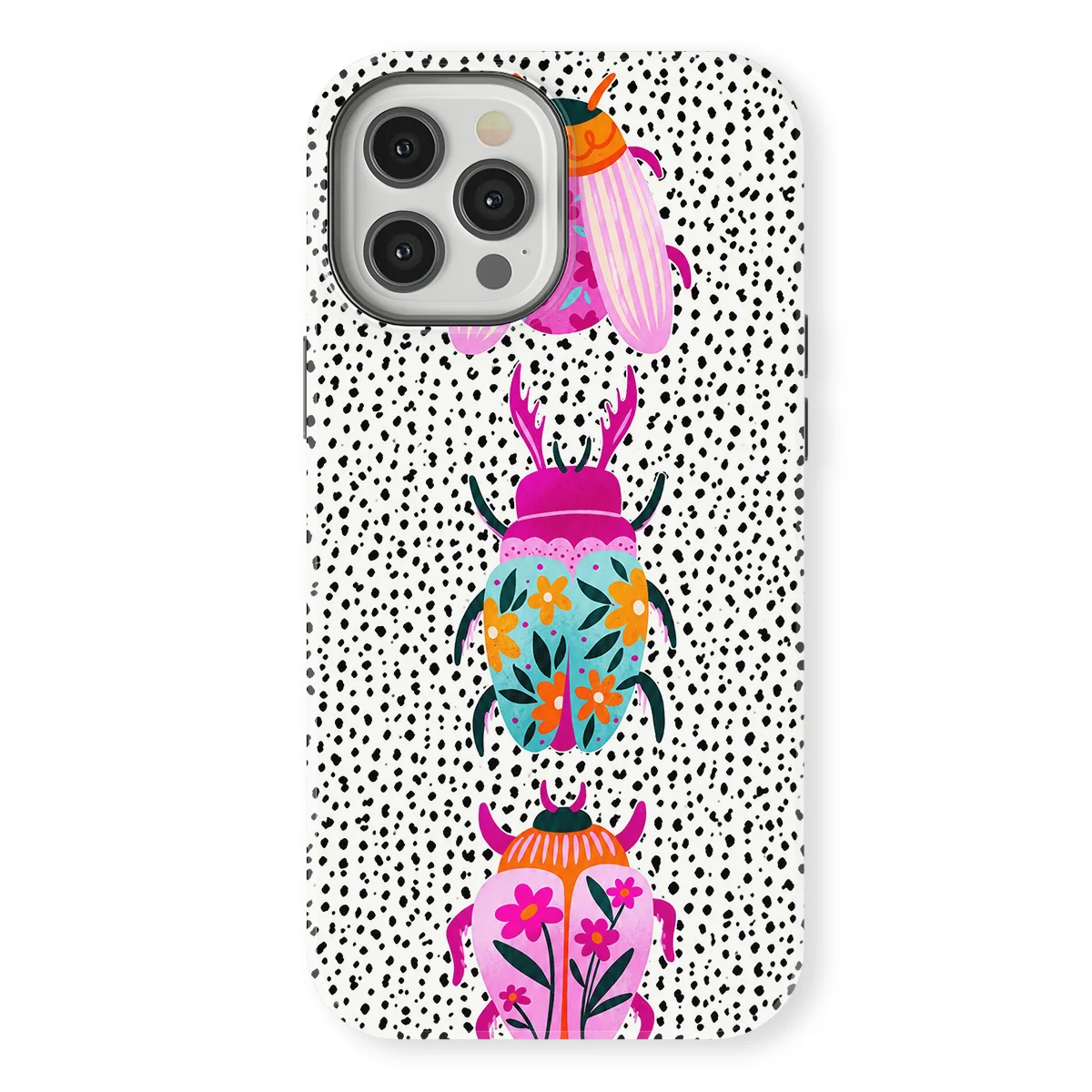 Bugs Life - Beetle Bloom - Black/White/Multicolor case for iPhone 12 Pro Max - Image 1