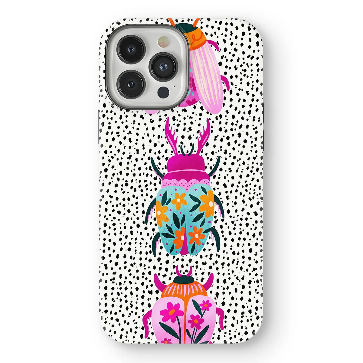 Bugs Life - Beetle Bloom - Black/White/Multicolor case for iPhone 13 Pro - Image 1