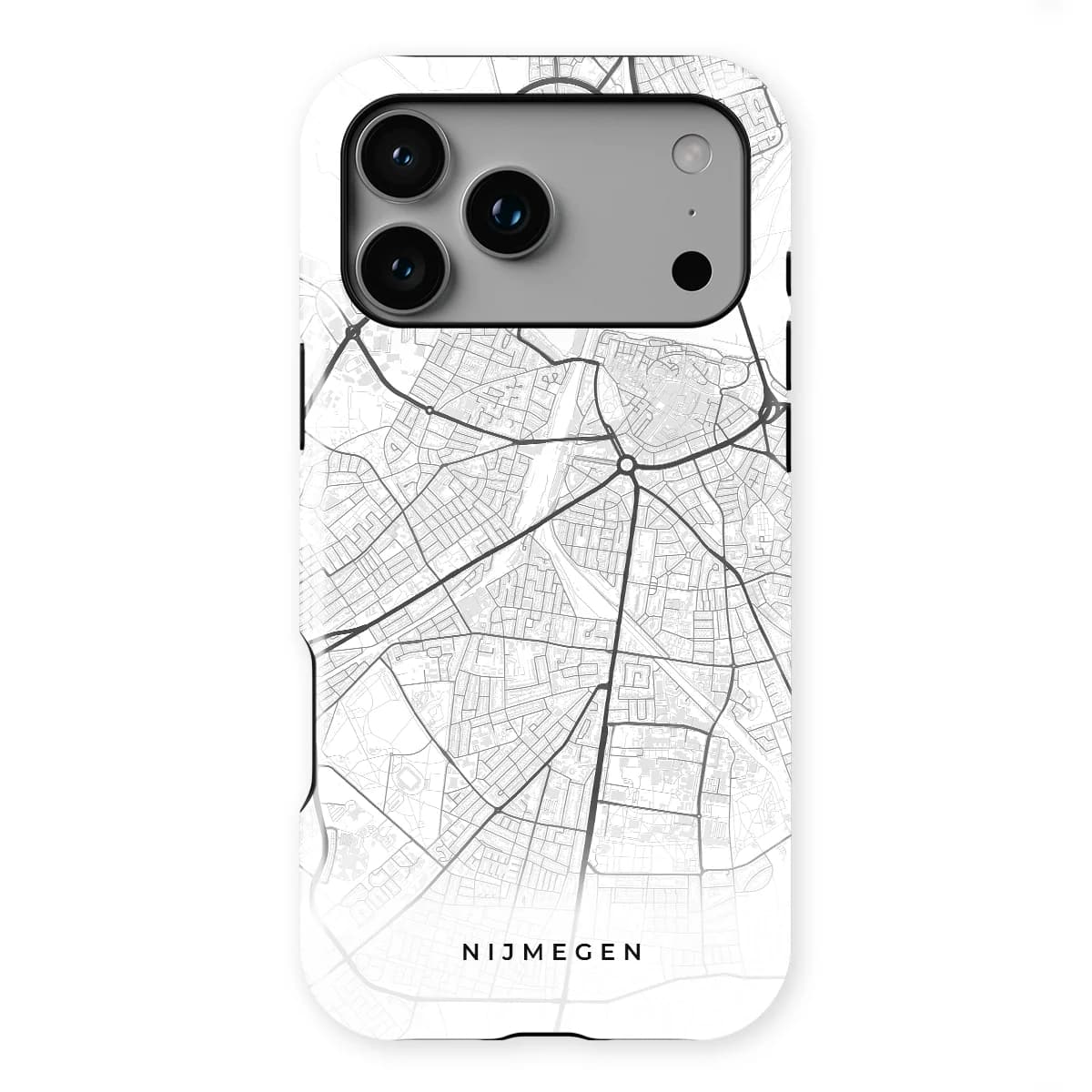 City Maps - Nijmegen - Black/White for iPhone 17 Pro Max