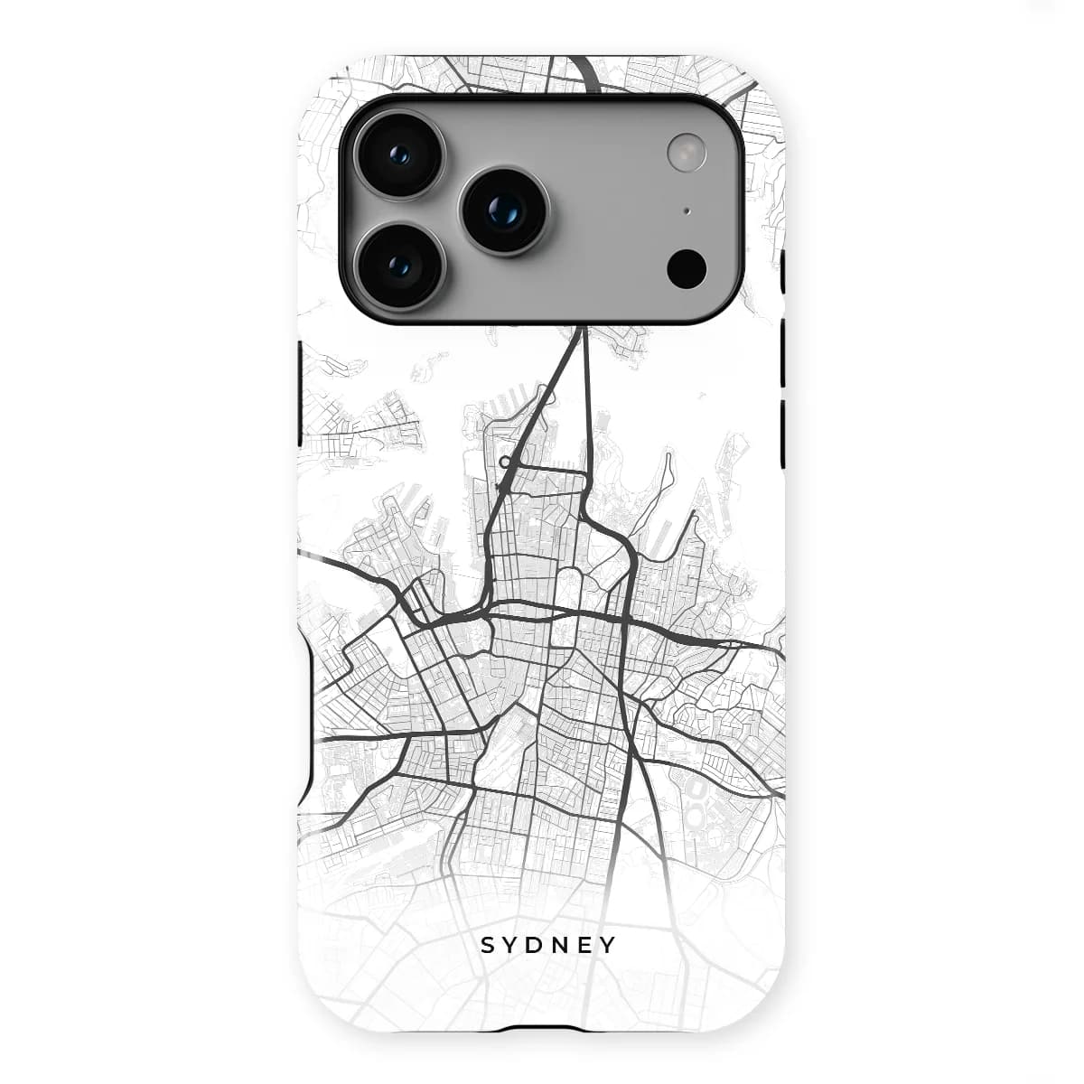 City Maps - Sydney - Black/White for iPhone 17 Pro Max