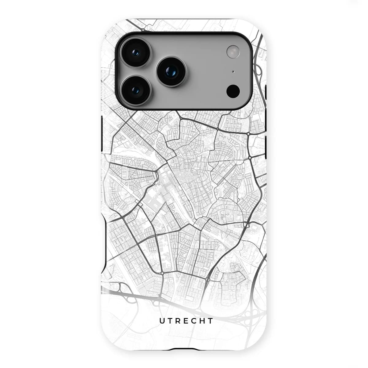 City Maps - Utrecht - Black/White for iPhone 17 Pro Max